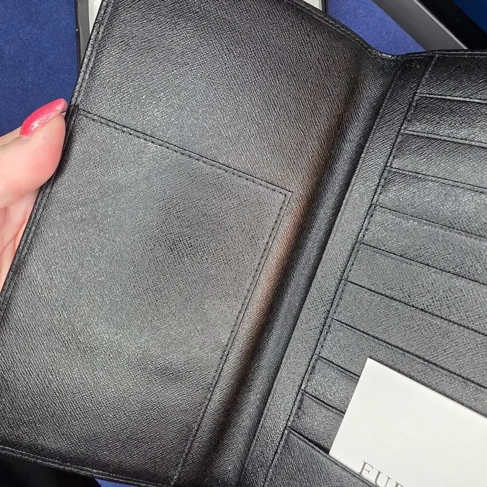 Furla In Flight Passport Card Holder Textured Leather New 1G
